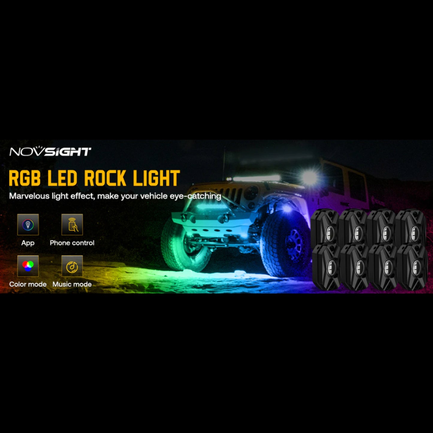 NOVSIGHT ロックライトキット8個セット