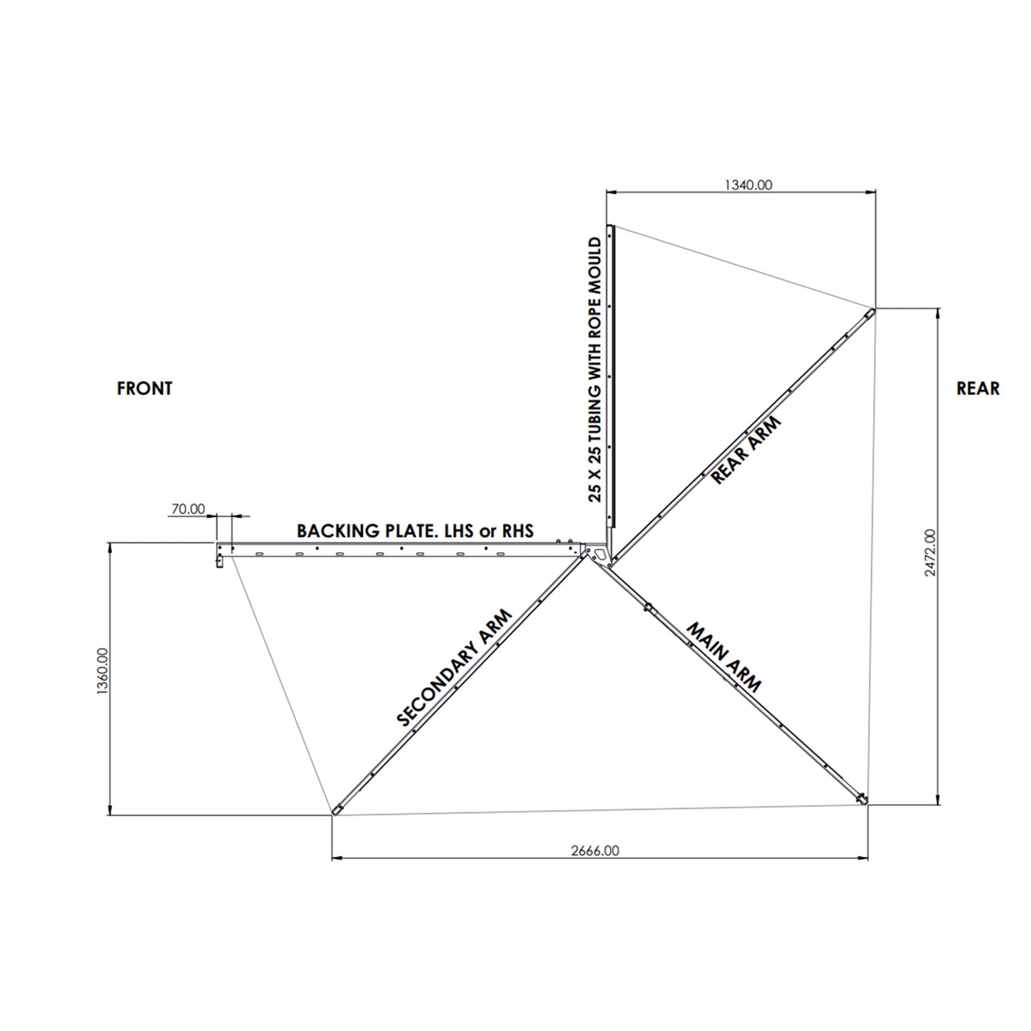 2m 270 SHADOW AWNING【Alu-Cab】【アルキャブ】 【AWNING】【オーニング】