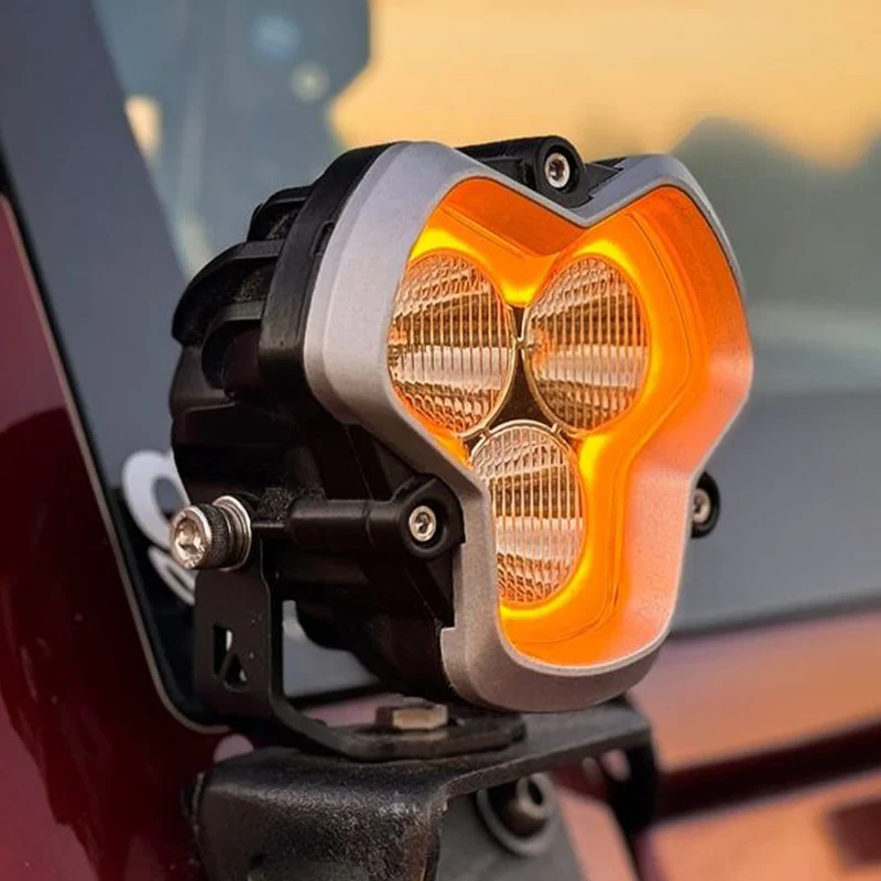 【NOVSIGHT】HALOシリーズ 3インチ LED Pod Lights with DRL 48W Twin Light Kit System Pair