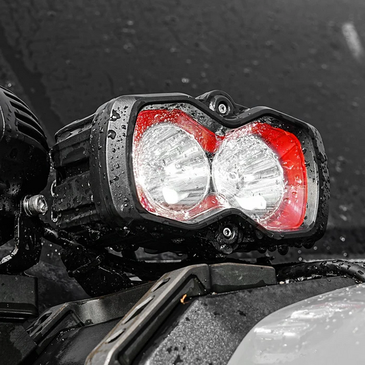 【NOVSIGHT】HALO SEシリーズ 4.5インチ LED Pod Lights with Red and White DRL
