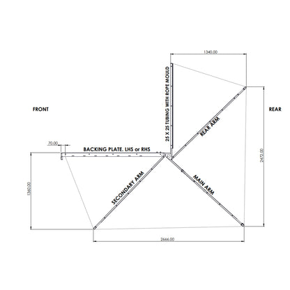 2m 270 SHADOW AWNING【Alu-Cab】【アルキャブ】 【AWNING】【オーニング】