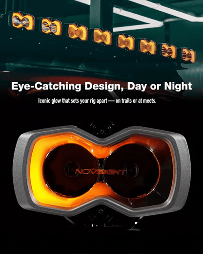【NOVSIGHT】HALO Proシリーズ 4.5インチ LED Pod Lights with Dynamic DRL Modes