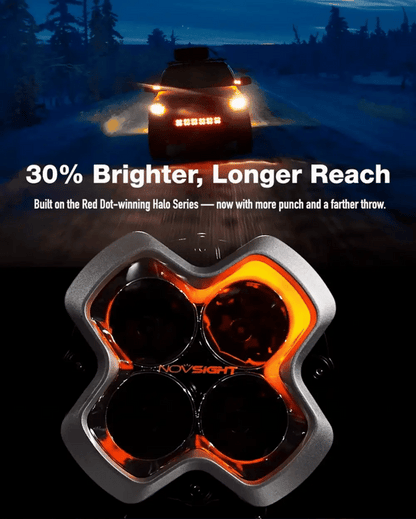 【NOVSIGHT】HALO Proシリーズ 6インチ LED Pod Lights with Dynamic DRL Modes