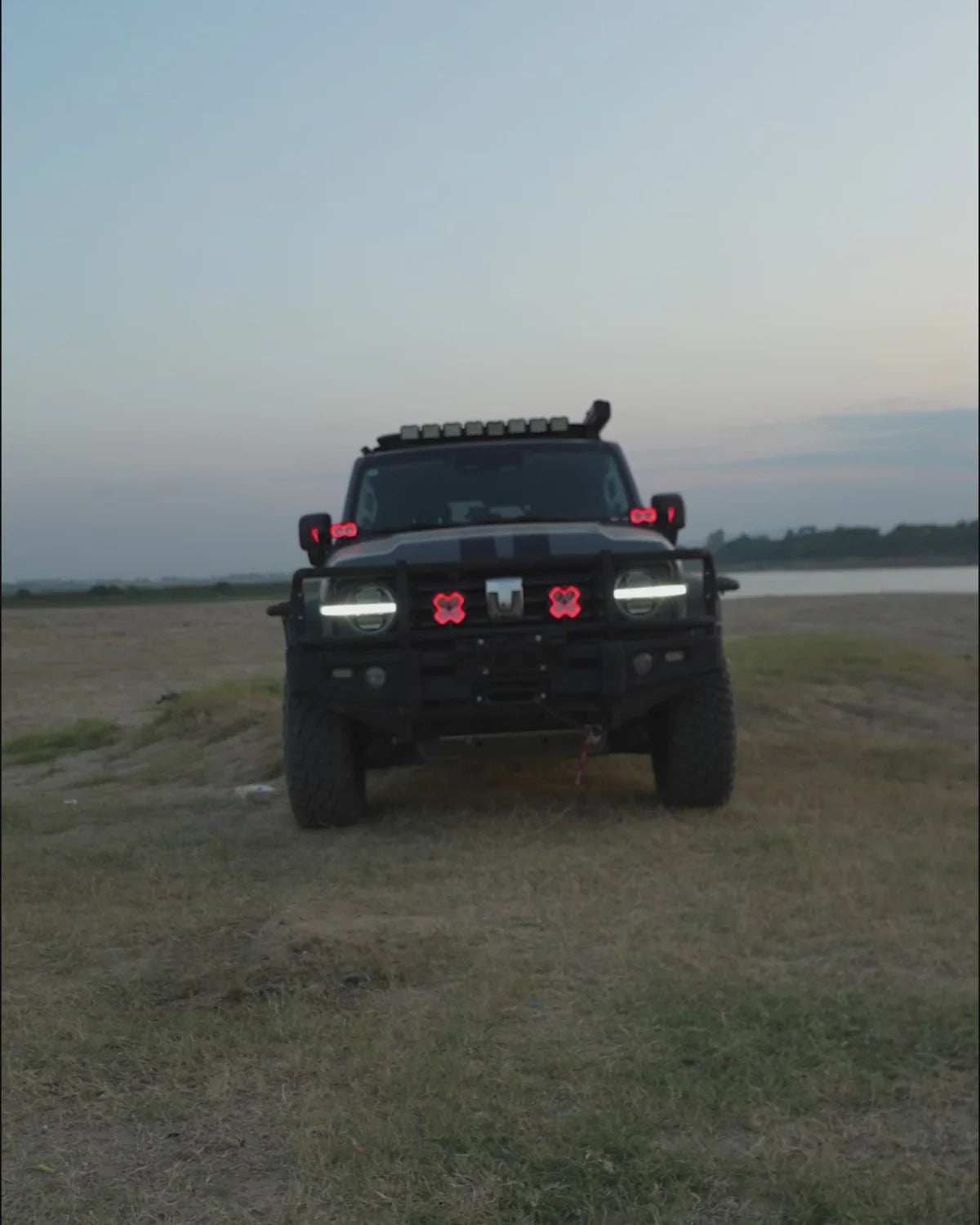 【NOVSIGHT】HALO SEシリーズ 6インチ LED Pod Lights with Red and White DRL