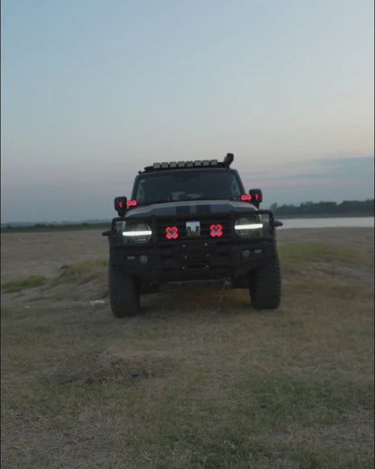 【NOVSIGHT】HALO SEシリーズ 6インチ LED Pod Lights with Red and White DRL