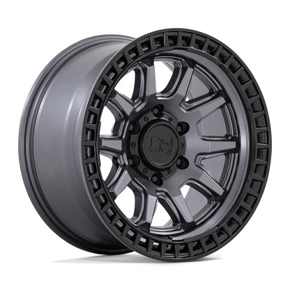 BLACK RHINO CALICO マットガンメタル/ブラックリップ 17インチアルミホイール 17X8.5 5H 127 +34 JKラングラー/JLラングラー/JTグラディエーター