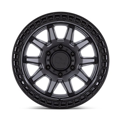 BLACK RHINO CALICO マットガンメタル/ブラックリップ 17インチアルミホイール 17X8.5 5H 127 +34 JKラングラー/JLラングラー/JTグラディエーター