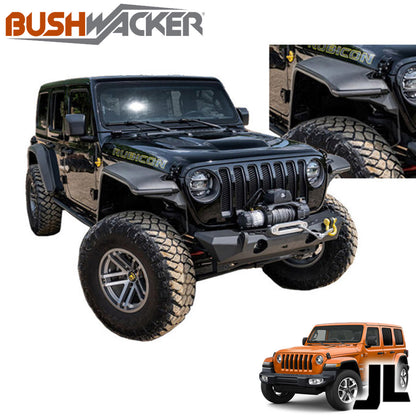 BUSHWACKER ( ブッシュワーカー ) ハイパーフォームフラットスタイル フェンダーフレア  JLラングラー 前後セット 1台分