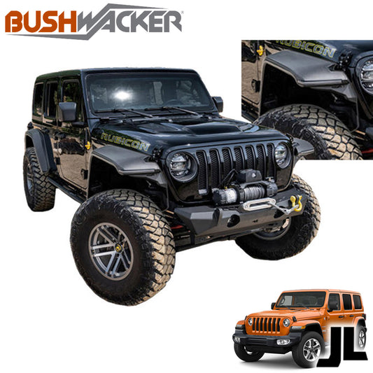 BUSHWACKER ( ブッシュワーカー ) ハイパーフォームフラットスタイル フェンダーフレア  JLラングラー 前後セット 1台分