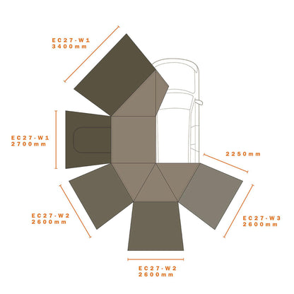 ECLIPSE 270 WALL【DARCHE】【ダーチ】 【AWNINGS】【オーニング】