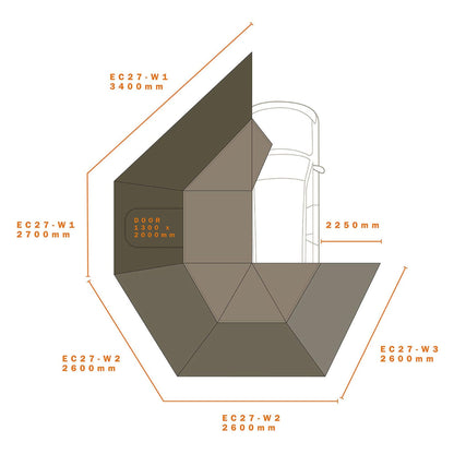 ECLIPSE 270 WALL【DARCHE】【ダーチ】 【AWNINGS】【オーニング】