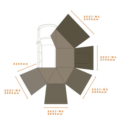 ECLIPSE 270 WALL【DARCHE】【ダーチ】 【AWNINGS】【オーニング】