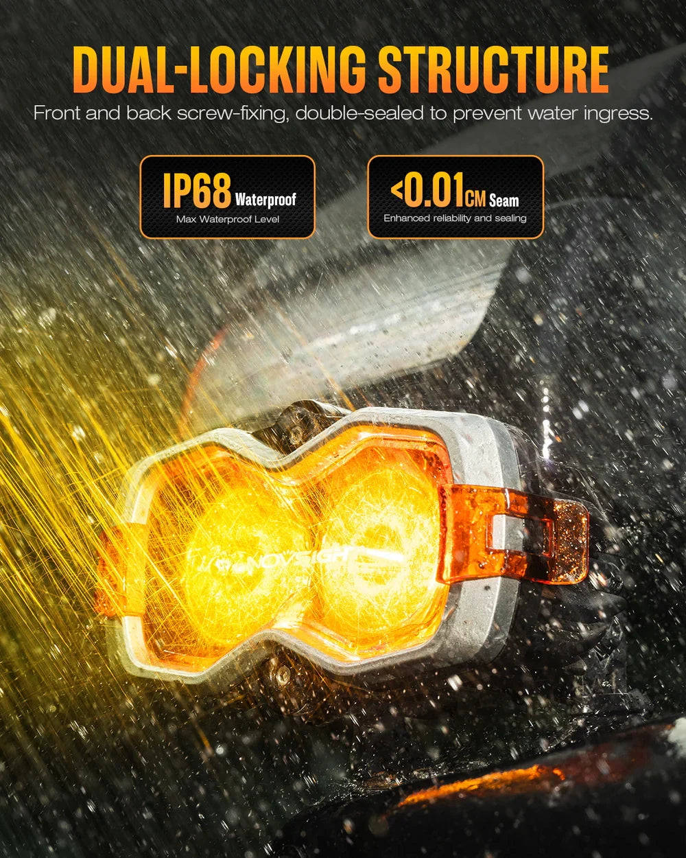 【NOVSIGHT】HALOシリーズ 4.5インチ LED Pod Lights with DRL 35W Twin Light Kit System Pair