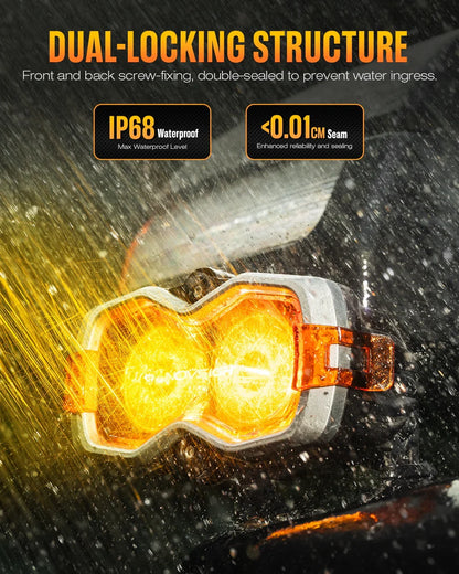 【NOVSIGHT】HALOシリーズ 4.5インチ LED Pod Lights with DRL 35W Twin Light Kit System Pair