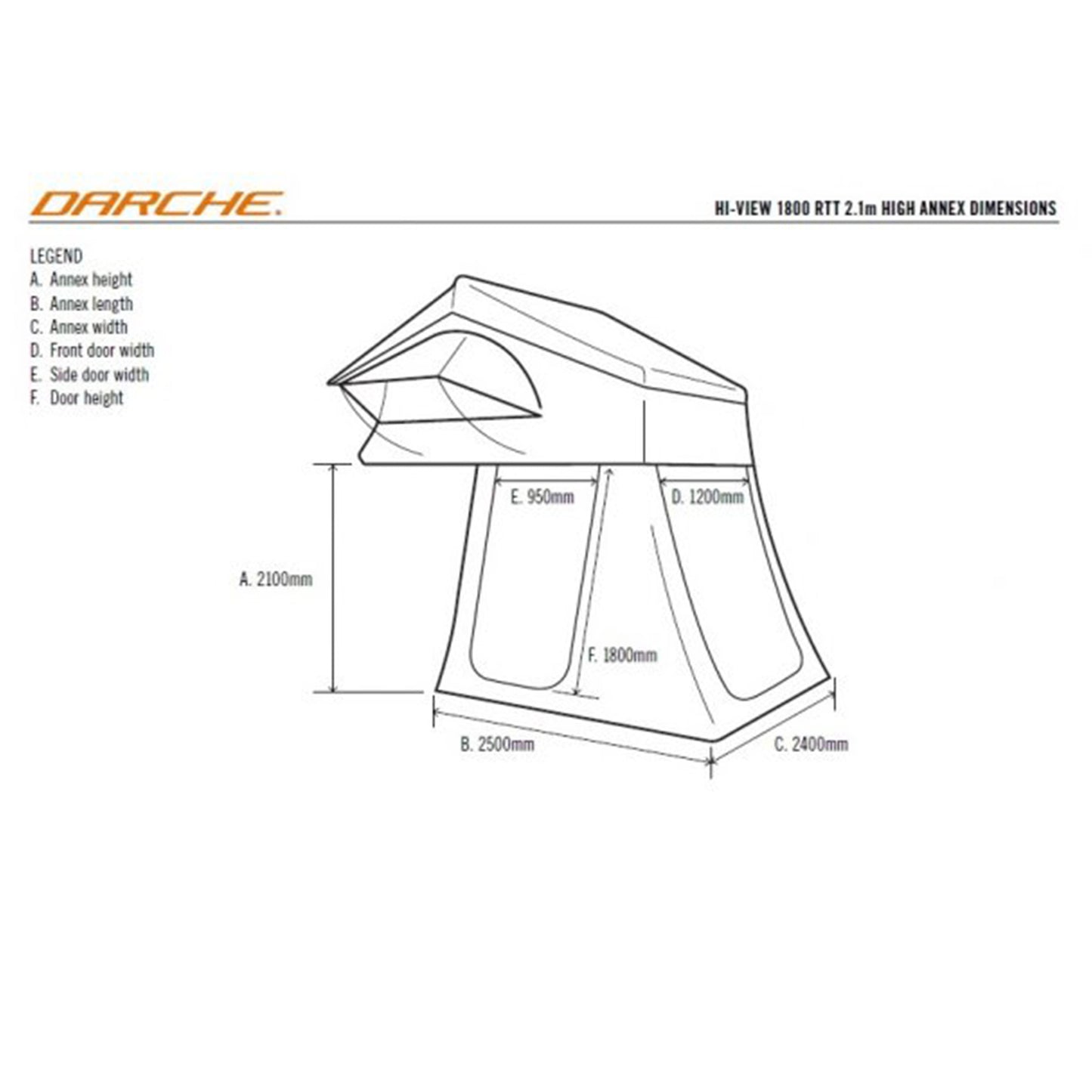HI-VIEW1800 ANNEX（２.1m）【DARCHE】【ダーチ】