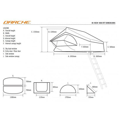 HI-VIEW1800【DARCHE】【ダーチ】 【ROOF TOP TENT】【ルーフトップテント】