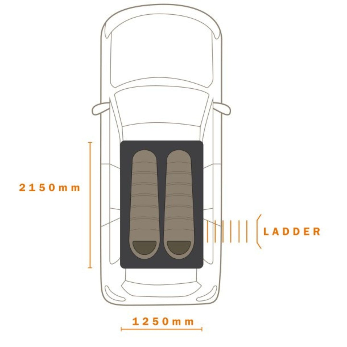 HIGHRIZE 1250【DARCHE】【ダーチ】 【HARD SHELL ROOF TENT】【ハードシェルルーフトップテント】