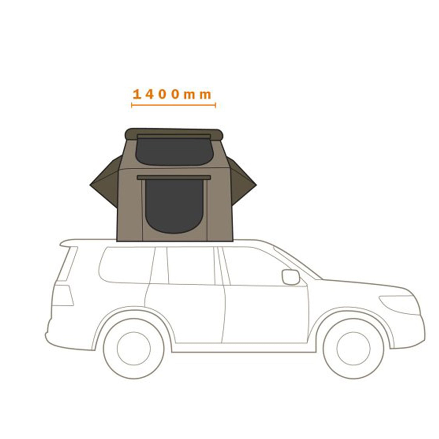 INTREPIDOR 3 1400【DARCHE】【ダーチ】 【ROOF TOP TENT】【ルーフトップテント】