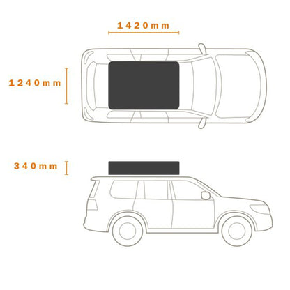 INTREPIDOR 3 1400【DARCHE】【ダーチ】 【ROOF TOP TENT】【ルーフトップテント】