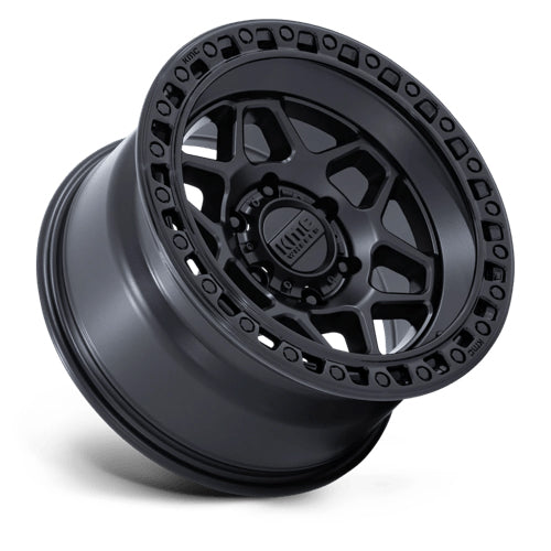 KMC (ケイエムシー) KM553 TORX 17インチアルミホイール マットブラック/グロスブラックリップ 17x8.5J 5H 127 +25 ジープ JKラングラー/JLラングラー/JTグラディエーター