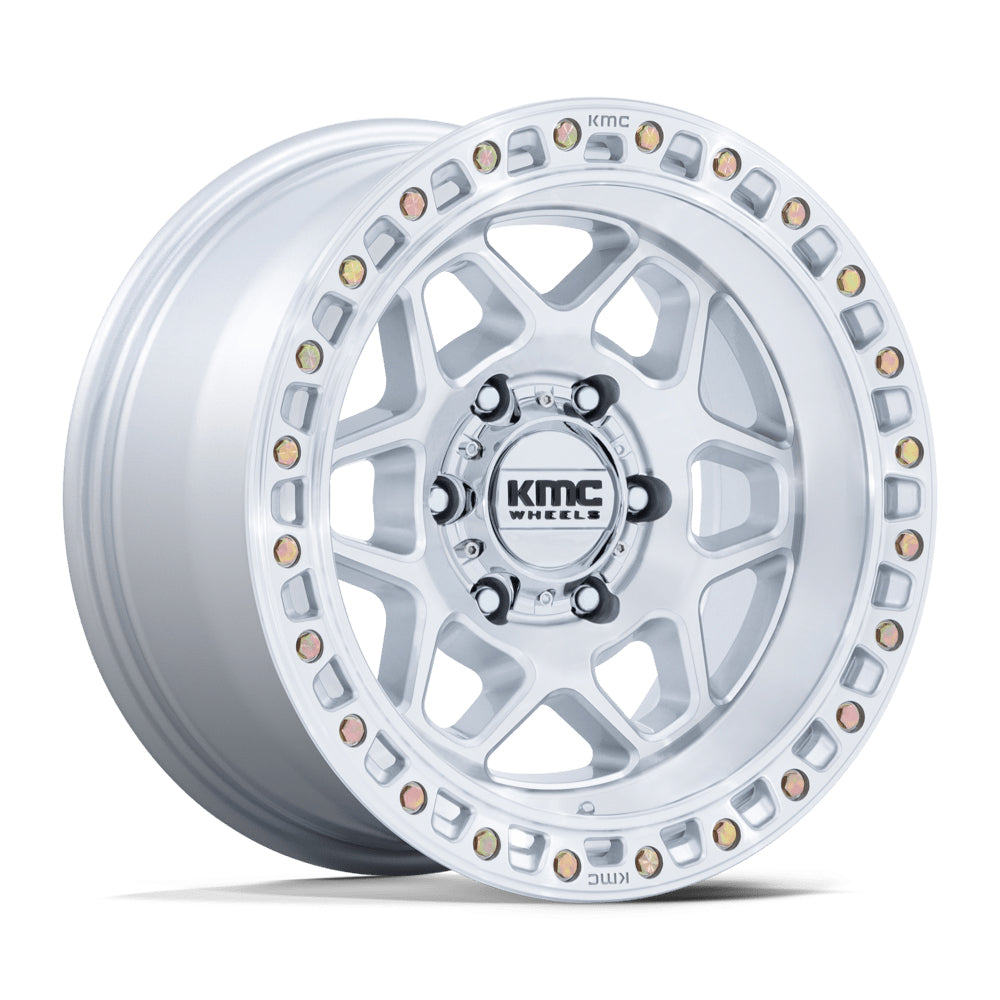 KMC (ケイエムシー) KM553 TORX ( トルクス ) 17インチアルミホイール グロスシルバー/マシンドフェイス 17x8.5J 5H 127 +25 ジープ JKラングラー/ JLラングラー/ JTグラディエーター