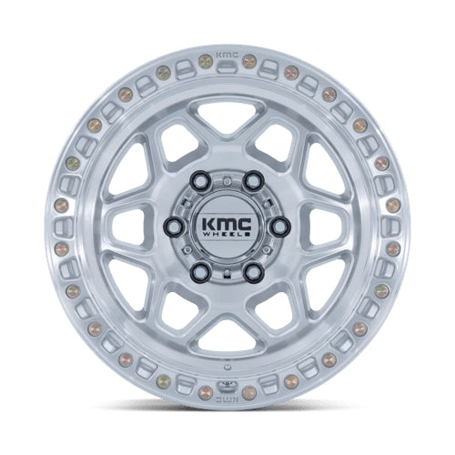KMC (ケイエムシー) KM553 TORX ( トルクス ) 17インチアルミホイール グロスシルバー/マシンドフェイス 17x8.5J 5H 127 +25 ジープ JKラングラー/ JLラングラー/ JTグラディエーター