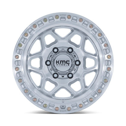 KMC (ケイエムシー) KM553 TORX ( トルクス ) 17インチアルミホイール グロスシルバー/マシンドフェイス 17x8.5J 5H 127 +25 ジープ JKラングラー/ JLラングラー/ JTグラディエーター