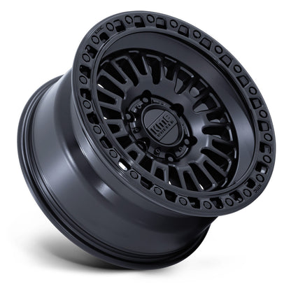 KMC (ケイエムシー) AZTEC (アズテック) マットブラック/グロスブラックリップ 17インチアルミホイール 17x8.5J 5H 127 +25 ジープ JKラングラー/ JLラングラー/ JTグラディエーター