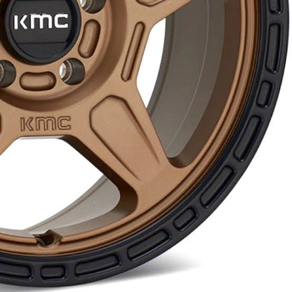 KMC (ケーエムシー) ALPINE KM721 マットブロンズ/ブラックリップ 17インチアルミホイール 17X8 5H 127 +38 JKラングラー/JLラングラー/JTグラディエーター
