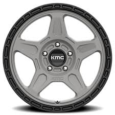 KMC (ケーエムシー) ALPINE KM721 サテングレイ/ブラックリップ 17インチアルミホイール 17X8 5H 127 +38 JKラングラー/JLラングラー/JTグラディエーター