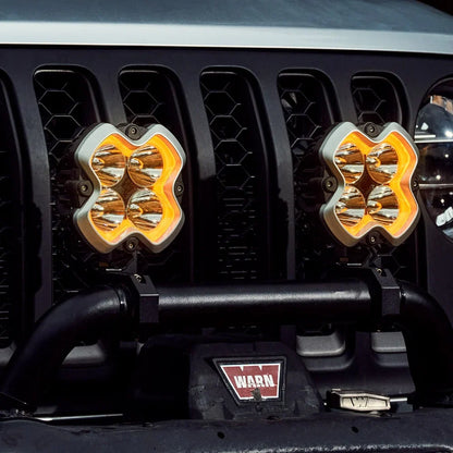 【NOVSIGHT】HALOシリーズ 6インチ LED Pod Lights with DRL 60W Twin Light Kit System Pair
