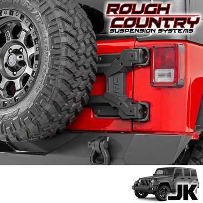 ROUGH COUNTRY ヘビーデューティースペアタイヤキャリア強化ヒンジキット JKラングラー用