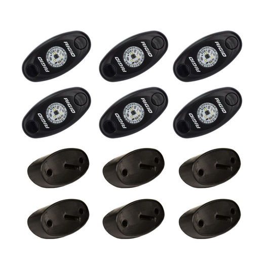 RIGIDロックライト6個セット/A-Series Rock Light 6-Pack Kit