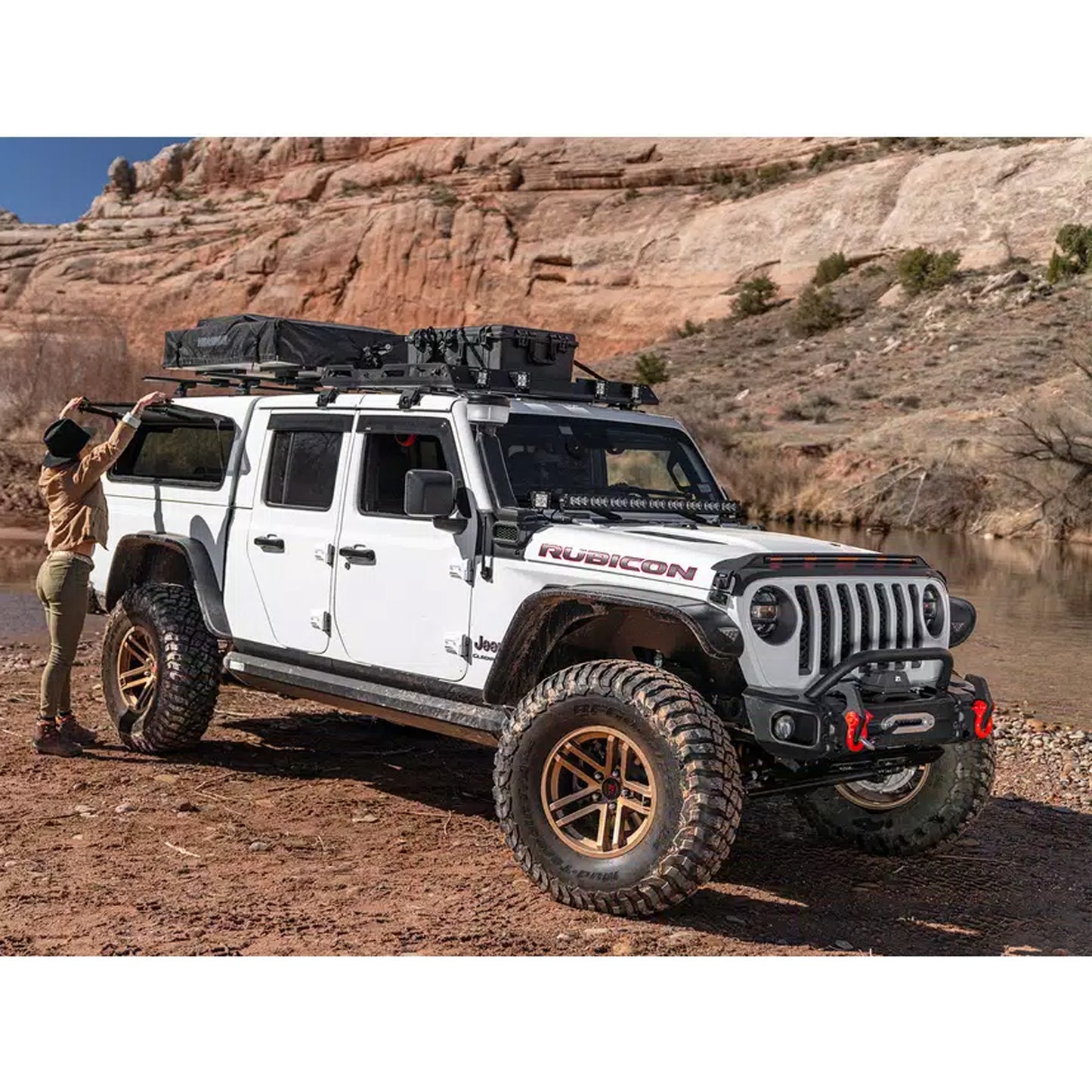 RUGGED RIDGE (ラギッドリッジ) ARCUS フロントバンパー（オーバーライドバー付き）ウインチマウント付き JLラングラー / JTグラディエーター