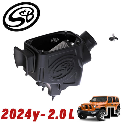 S&B FILTERS (エスアンドビーフィルター） コールドエアーインテイク エアーフィルター 2024年～ JLラングラー 2.0L 乾式 (ドライフィルター )