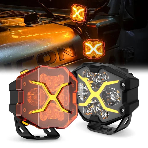 【NOVSIGHT】Xシリーズ 4インチ LED Pod Light X-Line DRL Driving Beam
