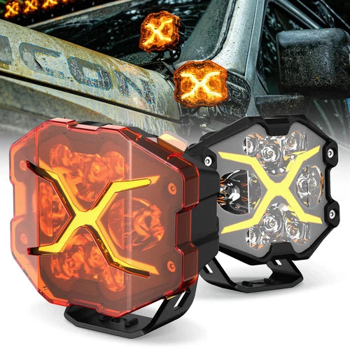 【NOVSIGHT】Xシリーズ 4インチ LED Pod Light X-Line DRL Driving Beam