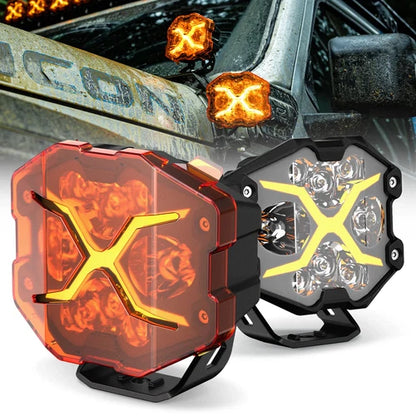 【NOVSIGHT】Xシリーズ 4インチ LED Pod Light X-Line DRL Driving Beam
