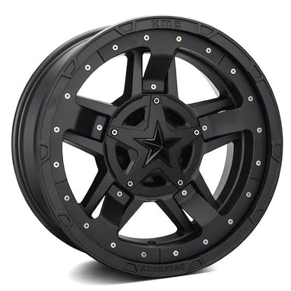 KMC XD ROCKSTAR3 (ロックスター3) XD827 マットブラック 17インチアルミホイール 17X8 5H 114.3/127 +35 JKラングラー/JLラングラー/JTグラディエーター
