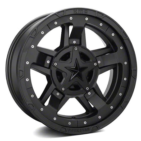 KMC XD ROCKSTAR3 (ロックスター3) XD827 マットブラック 17インチアルミホイール 17X8 5H 114.3/127 +35 JKラングラー/JLラングラー/JTグラディエーター