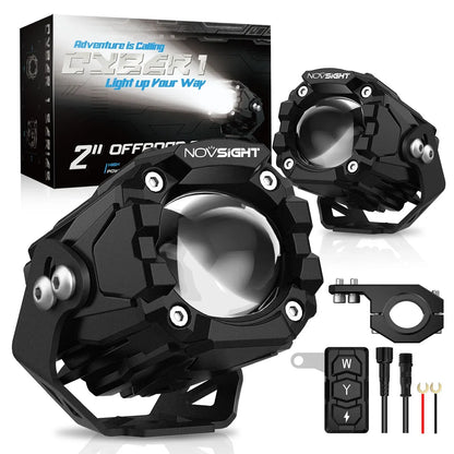 【NOVSIGHT】CYBERシリーズ 2 インチ LED Pods Off-road Motorcycle UTV ATV Driving Lights Multi Modes