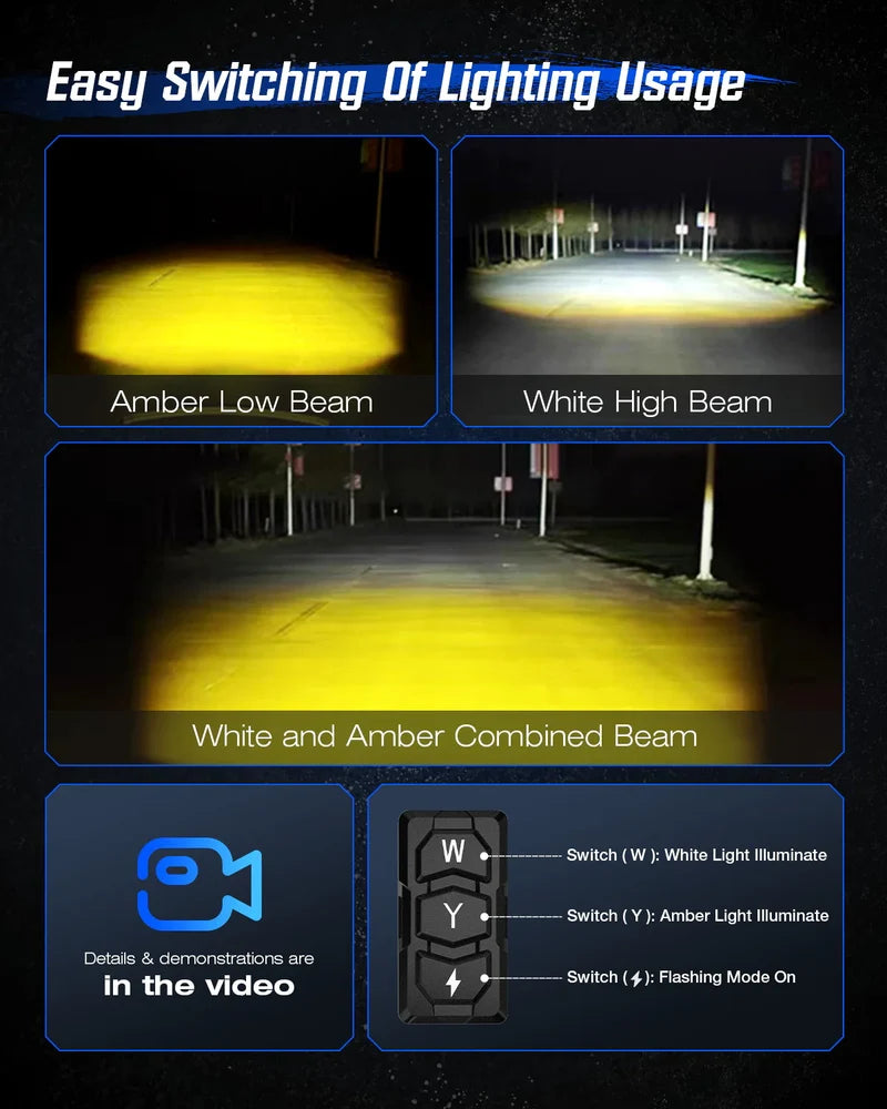 【NOVSIGHT】CYBERシリーズ 2 インチ LED Pods Off-road Motorcycle UTV ATV Driving Lights Multi Modes