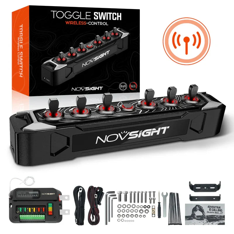 【NOVSIGHT】CYBERシリーズ 6ギャング Toggle Switch Wireless-Control
