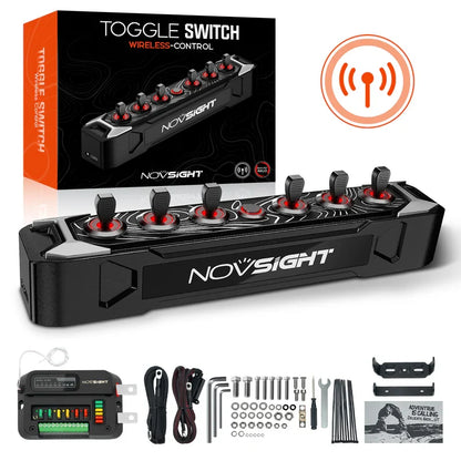 【NOVSIGHT】CYBERシリーズ 6ギャング Toggle Switch Wireless-Control