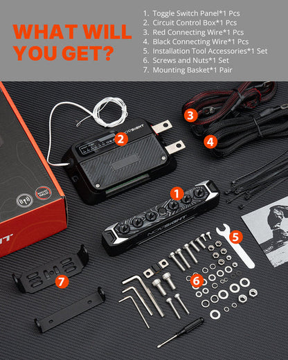 【NOVSIGHT】CYBERシリーズ 6ギャング Toggle Switch Wireless-Control