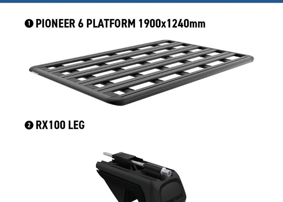 【ランクル250】RHINO-RACK ライノラック PIONEER 6 (1900mm x 1240mm) + RX LEGS