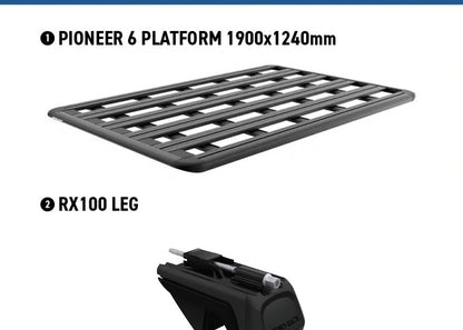 【ランクル250】RHINO-RACK ライノラック PIONEER 6 (1900mm x 1240mm) + RX LEGS