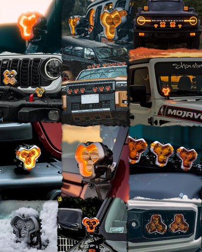 【NOVSIGHT】HALO Proシリーズ 3インチ LED Pod Lights with Dynamic DRL Modes