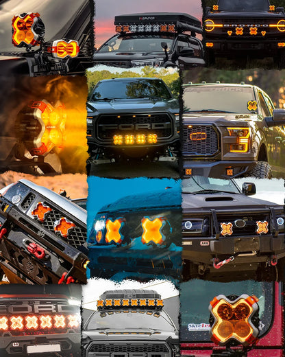 【NOVSIGHT】HALO Proシリーズ 6インチ LED Pod Lights with Dynamic DRL Modes