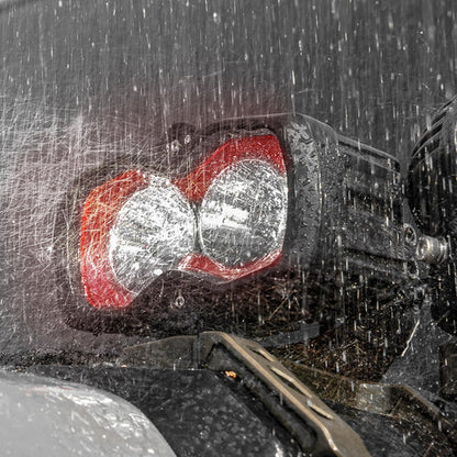 【NOVSIGHT】HALO SEシリーズ 4.5インチ LED Pod Lights with Red and White DRL